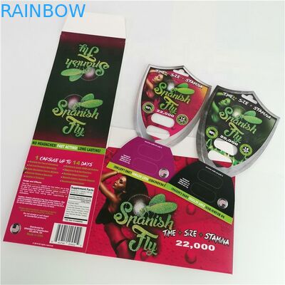Männliche Verbesserungs-Pillen-Blisterpackungs-verpackende Papierkarte für Pillen-Kapseln des Sex-D2