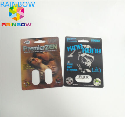 CMYK-Farbblasen-Karte, die 350 G-/Mpapier-Pillen-Produkt-Verpackungs-Kasten-Anzeige verpackt