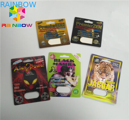 Papier-Pillen-Kapsel-Satz kundenspezifische des Blasen-Karten-verpackender ausländischer Pulver-Nashorn-3d