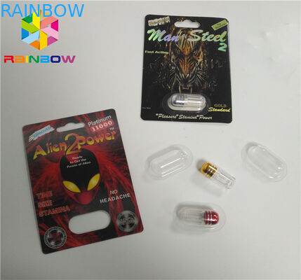 Papier-Pillen-Kapsel-Satz kundenspezifische des Blasen-Karten-verpackender ausländischer Pulver-Nashorn-3d