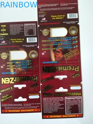 Der männliche Energie-sexueller Karten-3D Effekt Papierkasten-Verpackenpremier-Zen 3D für Sex-Pillen