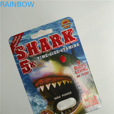 Papierblasen-Karten-verpackender männlicher Verbesserungs-Pillen-Satz mit Plastikkugel