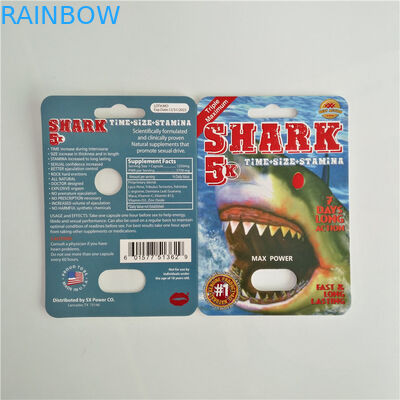 Papierblasen-Karten-verpackender männlicher Verbesserungs-Pillen-Satz mit Plastikkugel