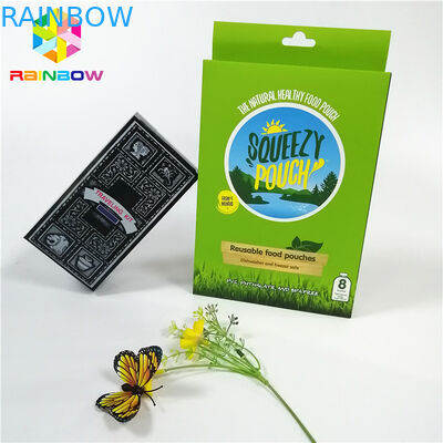 Recyclebare kundenspezifische Logoentwurfsmarke druckte heiße stempelnde Papierkartenuvkästen mit Fallloch für Geschenkkosmetik