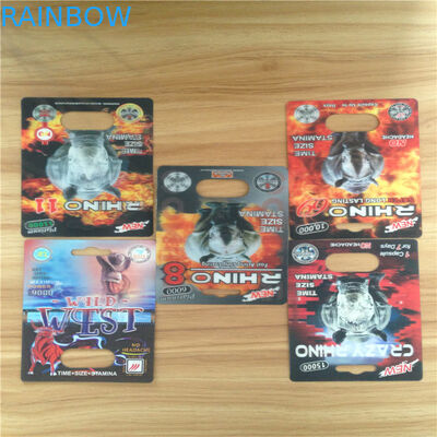 Pp. 3D kardiert die Kapseln, die umweltfreundliche Blasen-das sexuelle Leistungs-Nashorn 69 verpacken