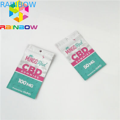 Recyclebare Plastikbeutel, die Süßigkeits-Taschen-Gravüren-Drucken des Reißverschluss-CBD gummiartiges verpacken
