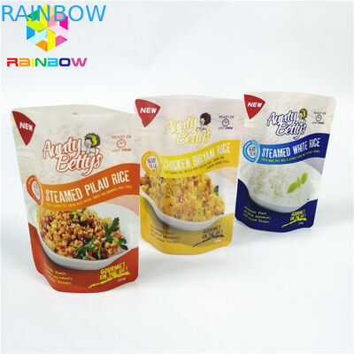 Kundengebundene Plastik stehen oben Beutel, das hitzebeständige Aluminiumfolie-Beutel-Logo