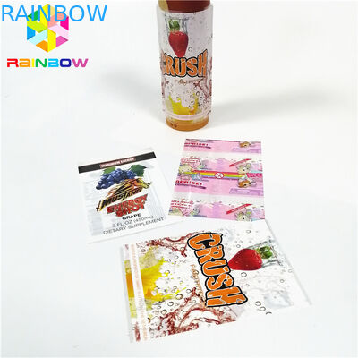 Rosa klebende Stickersshrink-Verpackung Sleeves materielle Gewohnheit PVCs gedruckt für Flaschen-Kasten
