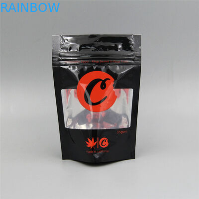 Kinderbeständiges Plastiktasche-Plastik PO Plätzchen-Verpacken der Geruch-Beweis-Hanf-Blumen-CBD Edibles mit Reißverschluss