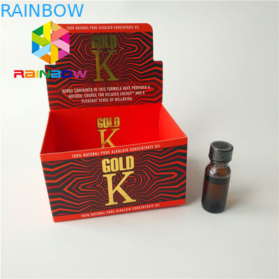 CMYK-Farbverpackender Papierkasten, der spitzen-Anzeige E flüssige Gegenpappannonciert