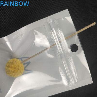 Transparente vordere glatte glänzende Plastikreißverschluss-Beutel-Halsketten-Schmuck-Verpackung