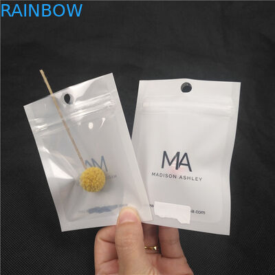 Transparente vordere glatte glänzende Plastikreißverschluss-Beutel-Halsketten-Schmuck-Verpackung