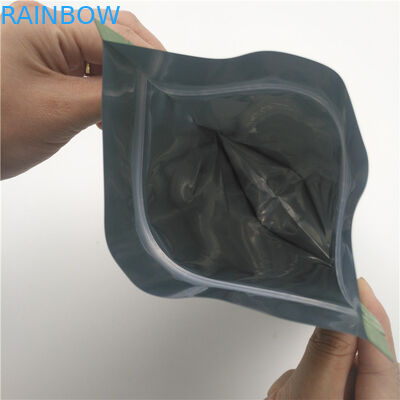 Aluminiumfolie-Unterseiten-Keil sackt das Leck-Beweis-Logo-Druckverpacken mit Reißverschluss ein