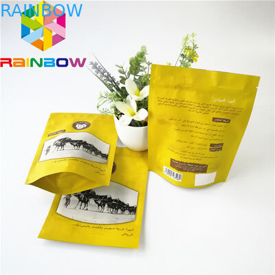 Gewohnheit druckte Aluminiumfolie-Verpacken- der Lebensmitteltasche lamellierten Zipverschluß für Trockenfleisch vom Rind