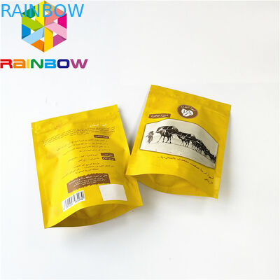 Gewohnheit druckte Aluminiumfolie-Verpacken- der Lebensmitteltasche lamellierten Zipverschluß für Trockenfleisch vom Rind