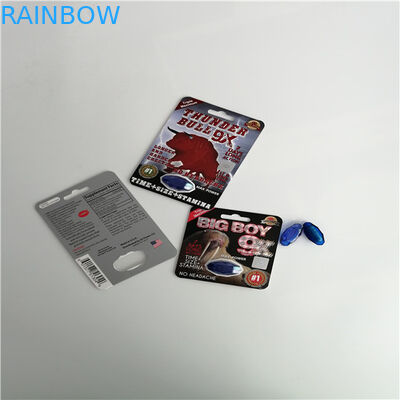 Nashorn die 7 Karten-Verpackender männer der Blasen-3D sexuellen Ergänzungen für Förderungslibido