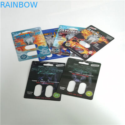 Nashorn die 7 Karten-Verpackender männer der Blasen-3D sexuellen Ergänzungen für Förderungslibido