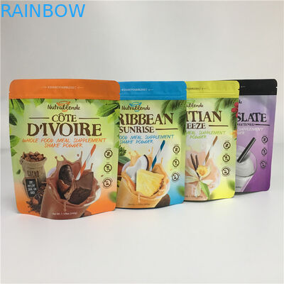 stehen Aluminiumreißverschluß 200g oben die Beutel, die kundenspezifisches Gravüren-Drucken für Protein verpacken