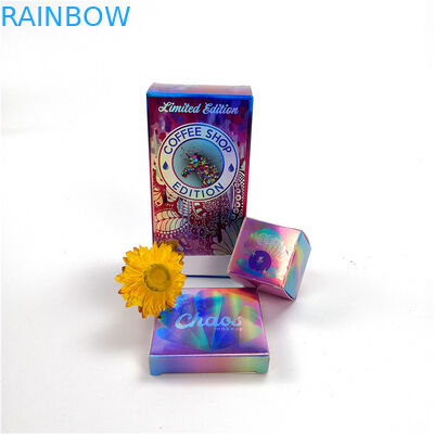 Bunte Wimper-kosmetische Verpackung pro die besonders angefertigte Geschenkbox Shinny Hologramm-Art