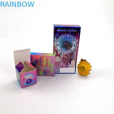 Bunte Wimper-kosmetische Verpackung pro die besonders angefertigte Geschenkbox Shinny Hologramm-Art