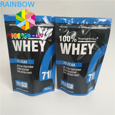 Gewohnheit druckte das Imbiss-Taschen-Verpacken stehen oben Beutel-wiederversiegelbares glattes Ende mit Reißverschluss