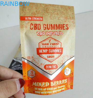 Digital-Drucksackt luftdichter Zipverschluß gummiartige kleine Beutel der Aluminiumfolie-CBD ein