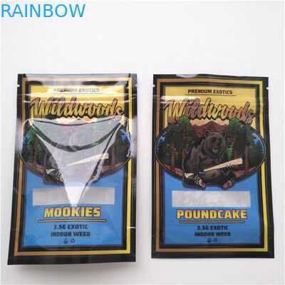 Kräuterweihrauch Edibles sackt medizinische Zoll des Marihuana-Paket-4x6 mit klarem Fenster ein