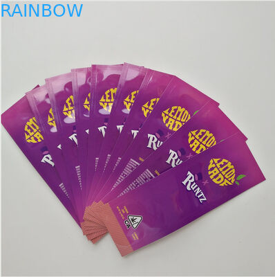 Drei Seitendichtungs-Plastikbeutel, die Reißverschluss-Spitzentasche für CBD-Unkraut-Hanf verpacken