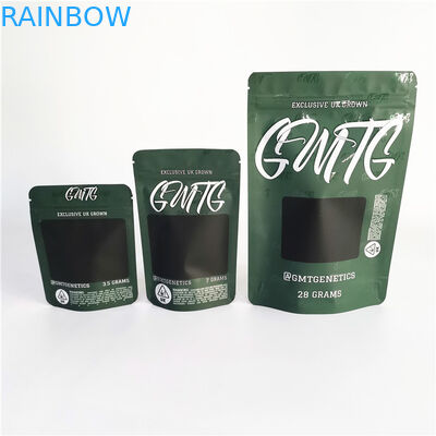 Drei Seitendichtungs-Plastikbeutel, die Reißverschluss-Spitzentasche für CBD-Unkraut-Hanf verpacken