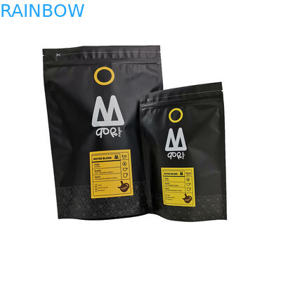 Schwarz stehen Sie oben kundengebundene Größe PET Tee-Verpackenbeutel MOPP VMPET Kaffee-K Tasche