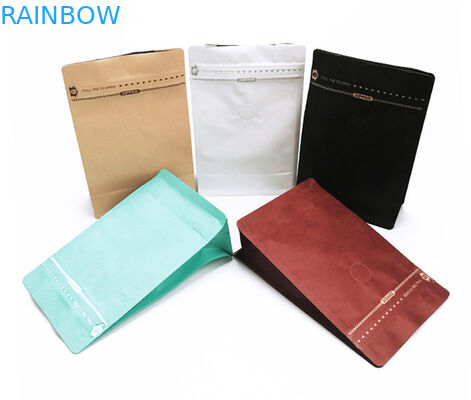 Flache Unterseiten-Teebeutel, die Gewohnheit wiederversiegelbares DruckKraftpapier mit Ventil verpacken