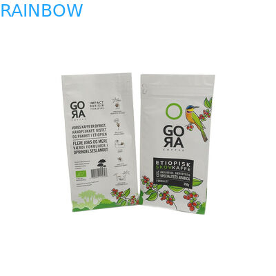 Biologisch abbaubares Reißverschluss-flache Unterseiten-Kaffee-Plastikverpacken der Nahrungsmittelverpackungs-Taschen-E mit Reißverschluss