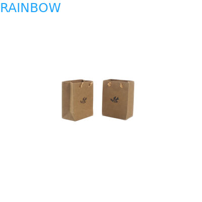 Doypack stehen oben Beutel-die kleine handgemachte Kraftpapier-Tasche, die mit Griff aufbereitet wird