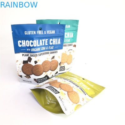 Biologisch abbaubar stehen Sie oben Reißverschluss-Taschen-kundenspezifisches Gravüren-Drucken für das Verpacken der Lebensmittel