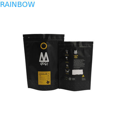 Stehen Sie oben untere Keil-Taschen-Zinn-Bindungs-Kaffeebohne-Verpackungs-Beutelgewohnheit mit Ventil