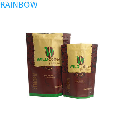 Kundenspezifische Mattendkaffee-Teebeutel, Aluminiumfolie stehen oben Beutel mit Reißverschluss