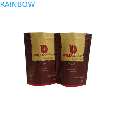 Kundenspezifische Mattendkaffee-Teebeutel, Aluminiumfolie stehen oben Beutel mit Reißverschluss