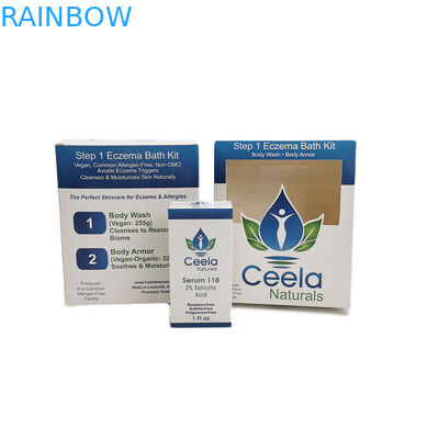 Glatte weiße Papppapierkasten, der Kleinhautpflege-Körper-Wäsche-Anwendung verpackt