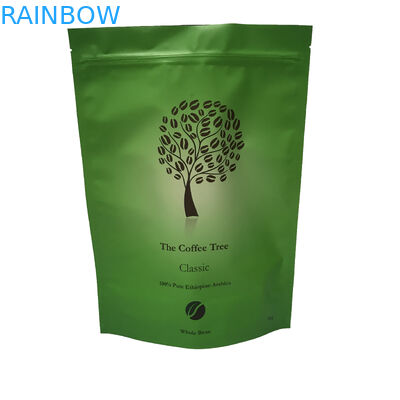 Der Aluminiumfolie-Folien-Beutel, der Doypack-Kaffee mit Reißverschluss Plastik verpackt, sackt Matt-Oberfläche ein