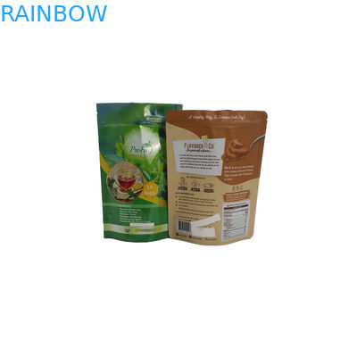 Leere mit Reißverschluss stehen oben Aluminiumfolie-Plastiktasche-wiederverwendbares heißes versiegelt organisches Tee-Grün