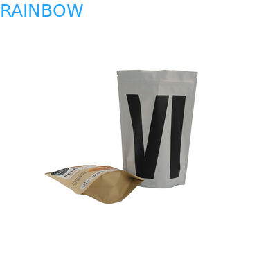 Folien-Beutel-mit Reißverschluss verpackende Aluminiumfolie stehen oben Kaffee-Tasche mit Entgasungs-Ventil