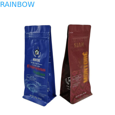 Die Kaffeebohne-Teebeutel, die kundenspezifisches Drucken verpacken, machen die Spitze Reißverschluss zu, die oben steht, sich bauscht