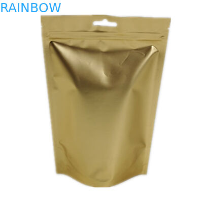 Wiederversiegelbare Plastik stehen oben Beutel-Kaffee-Verpackungs-Taschen-Goldaluminiumfolie