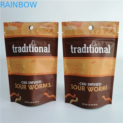 Aluminiumfolie-Unkraut-Plätzchen CBD 3x4 stehen oben Reißverschluss-Tasche