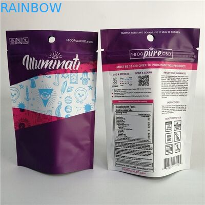 Aluminiumfolie-Unkraut-Plätzchen CBD 3x4 stehen oben Reißverschluss-Tasche