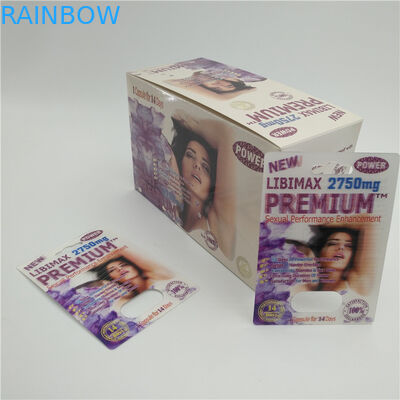 Gewohnheit Druckplastiknashorn-Pillen-Blasen-Karten-Verpackung