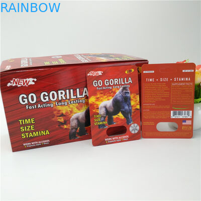 Karten-Blasen-Karten-Verpacken der 12mm Kappen-Nashorn-männliches Pillen-3D