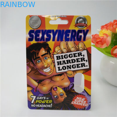 CMYK-Farbe kundengebundene Plastikpillen-Papierverpackenkarte