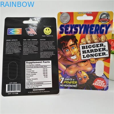 CMYK-Farbe kundengebundene Plastikpillen-Papierverpackenkarte