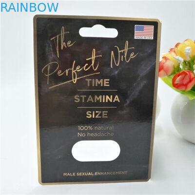 CMYK-Farbe kundengebundene Plastikpillen-Papierverpackenkarte